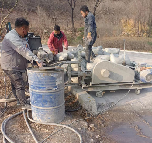 光泽路面下沉注浆